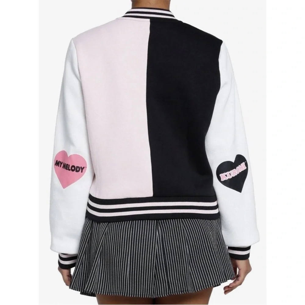 Hello Kitty Sanrio X Hot Topic My Melody & Kuromi Split Varsity Jacket Plus Size